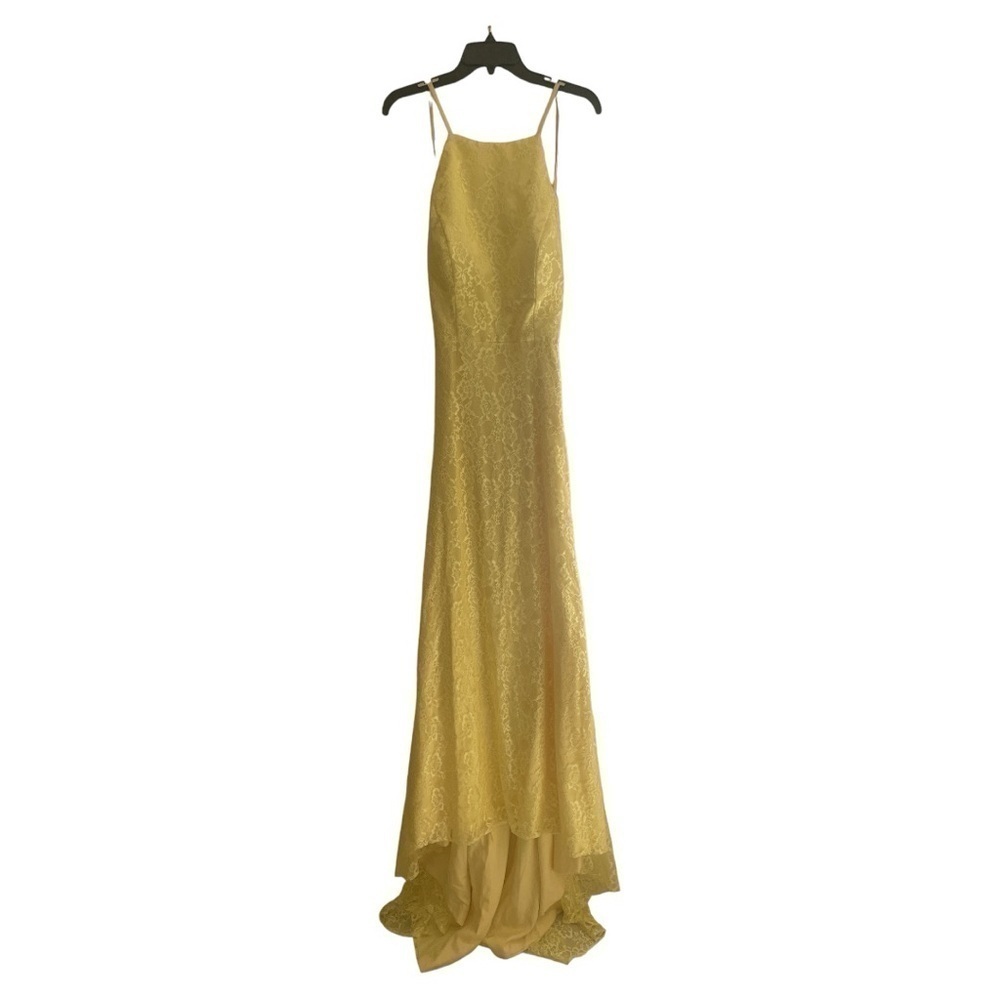 Mermaid open back lace prom dress - Picture 3 of 5